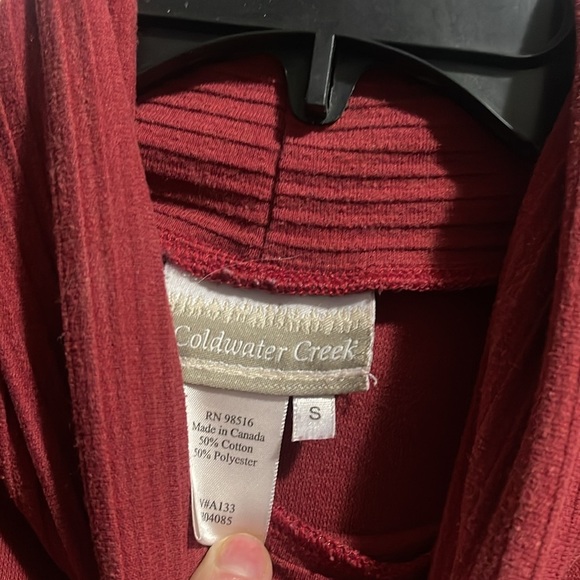 Coldwater Creek Cowl Neck Sweater Rustic Red Color - Picture 7 of 7